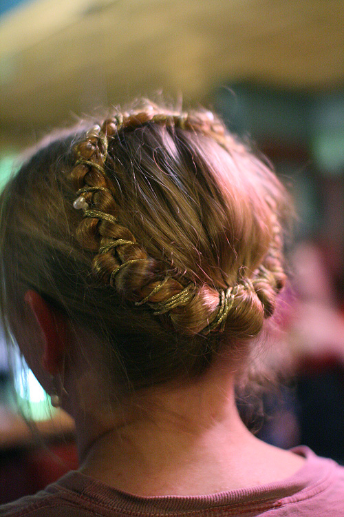 couronne tressée fleurs